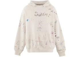 Saint Mxxxxxx Coco Double Face Hoodie White - vue 360