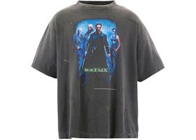 Saint Mxxxxxx Green Logo Matrix T-shirt Black