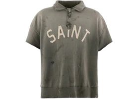 Saint Mxxxxxx Saint Short Sleeve Half Zip Sweat Charcoal - vue 360