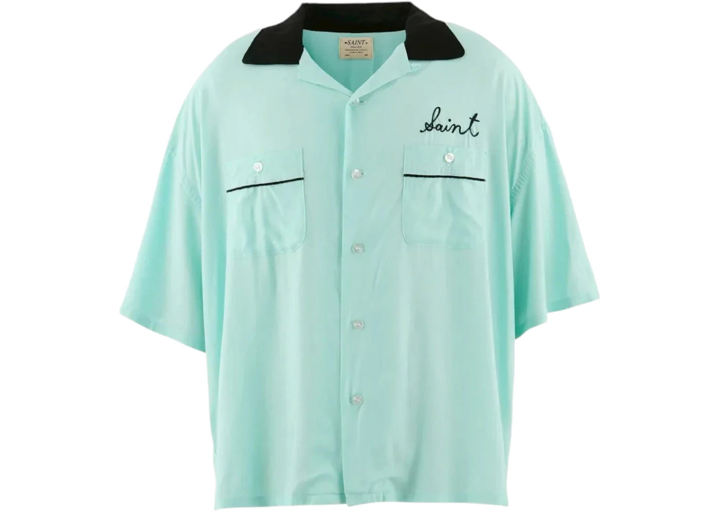 Saint Mxxxxxx Trump Bowling Shirt Sky Blue - vue secondaire A