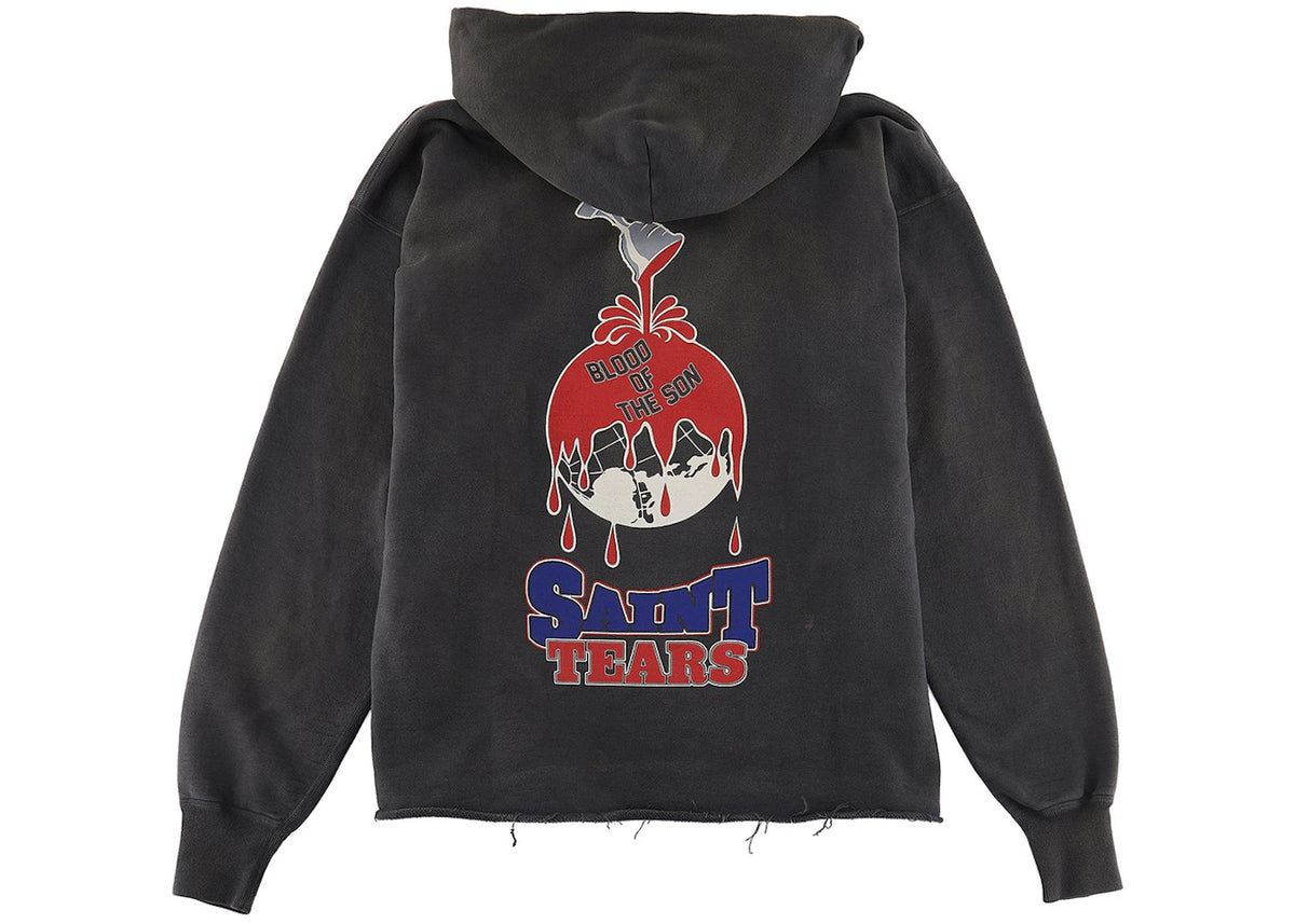 Saint Mxxxxxx x Denim Tears Holy Grail Hoodie Vintage Black - vue secondaire B