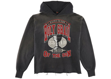 Saint Mxxxxxx x Denim Tears Holy Grail Hoodie Vintage Black - apparel view 2
