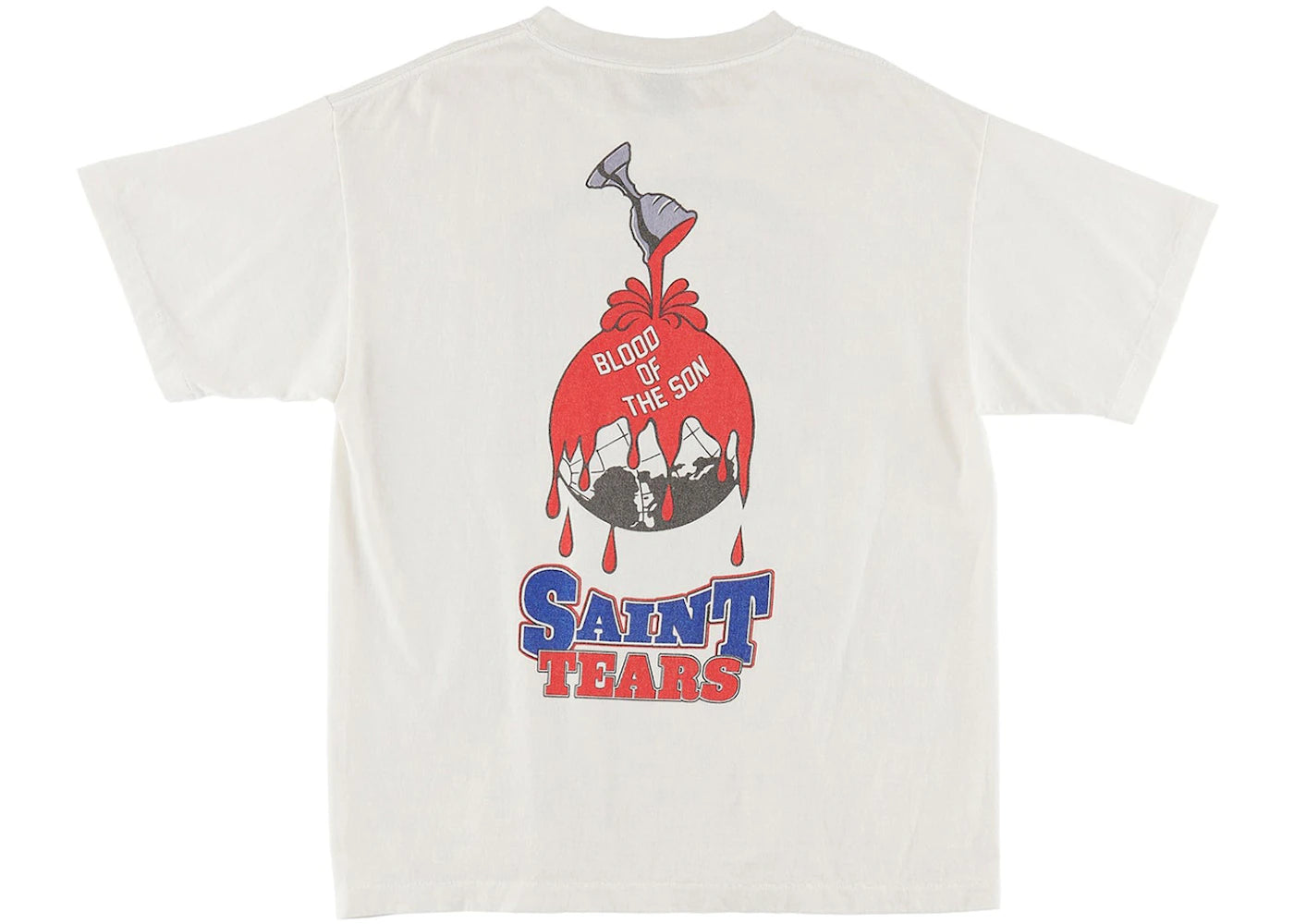 Saint Mxxxxxx x Denim Tears Holy Grail T-Shirt Vintage White - vue secondaire A