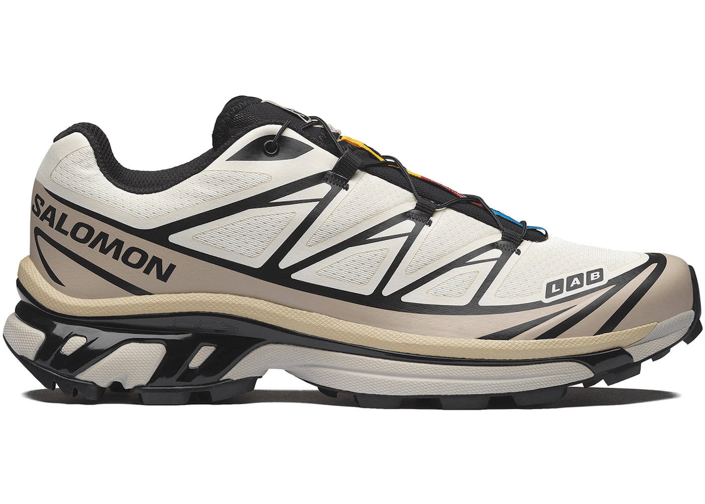 Salomon XT-6 Vanilla Ice Black Silver Cloud - vue 360