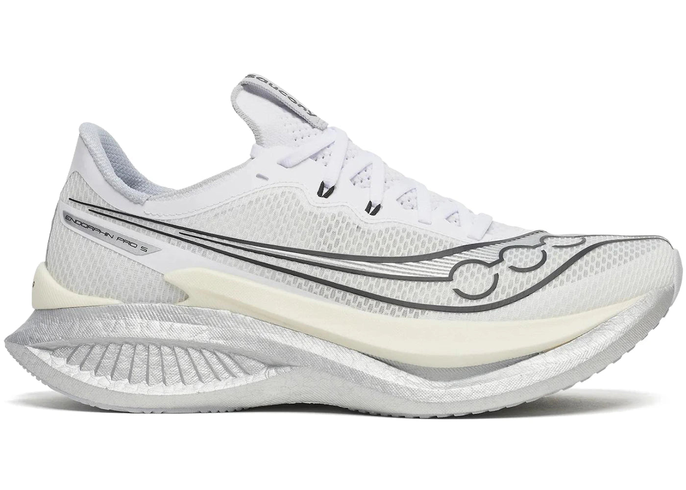 Saucony Endorphin Pro 5 White Black - vue 360