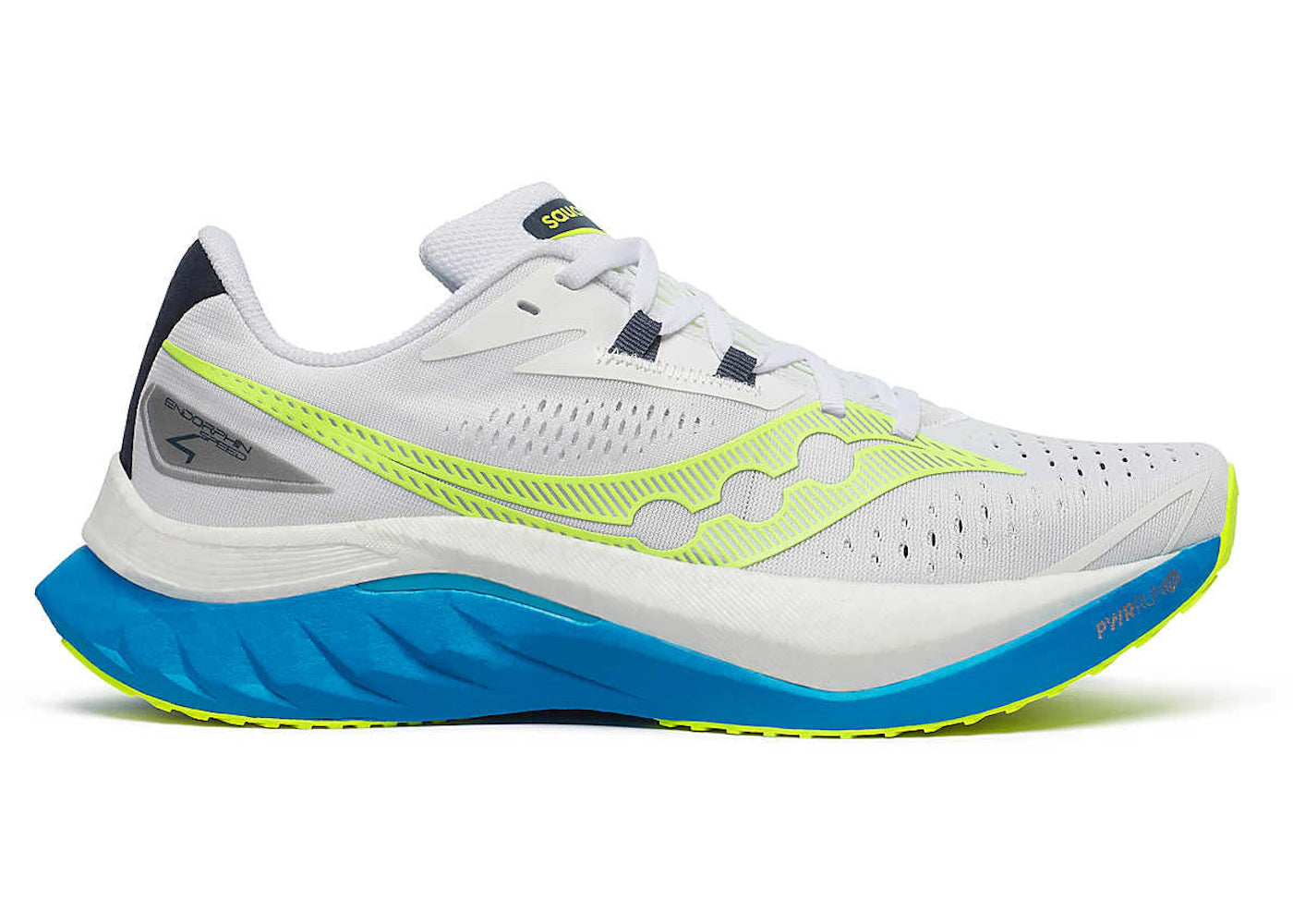 Saucony Endorphin Speed 4 White Viziblue - vue 360