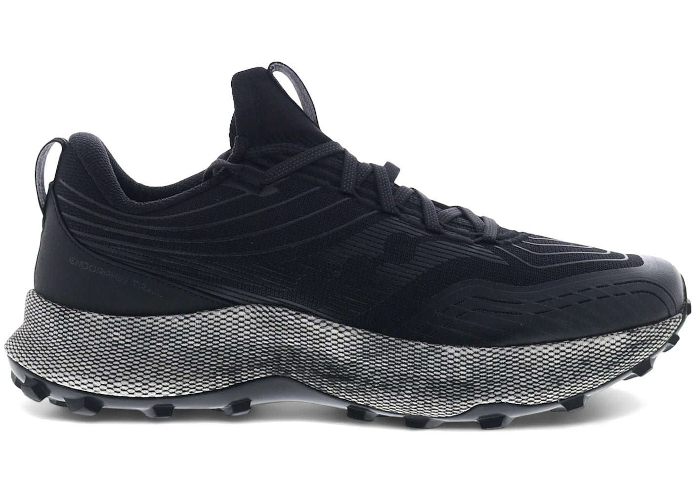 Saucony Endorphin Trail Black Gravel - vue secondaire A
