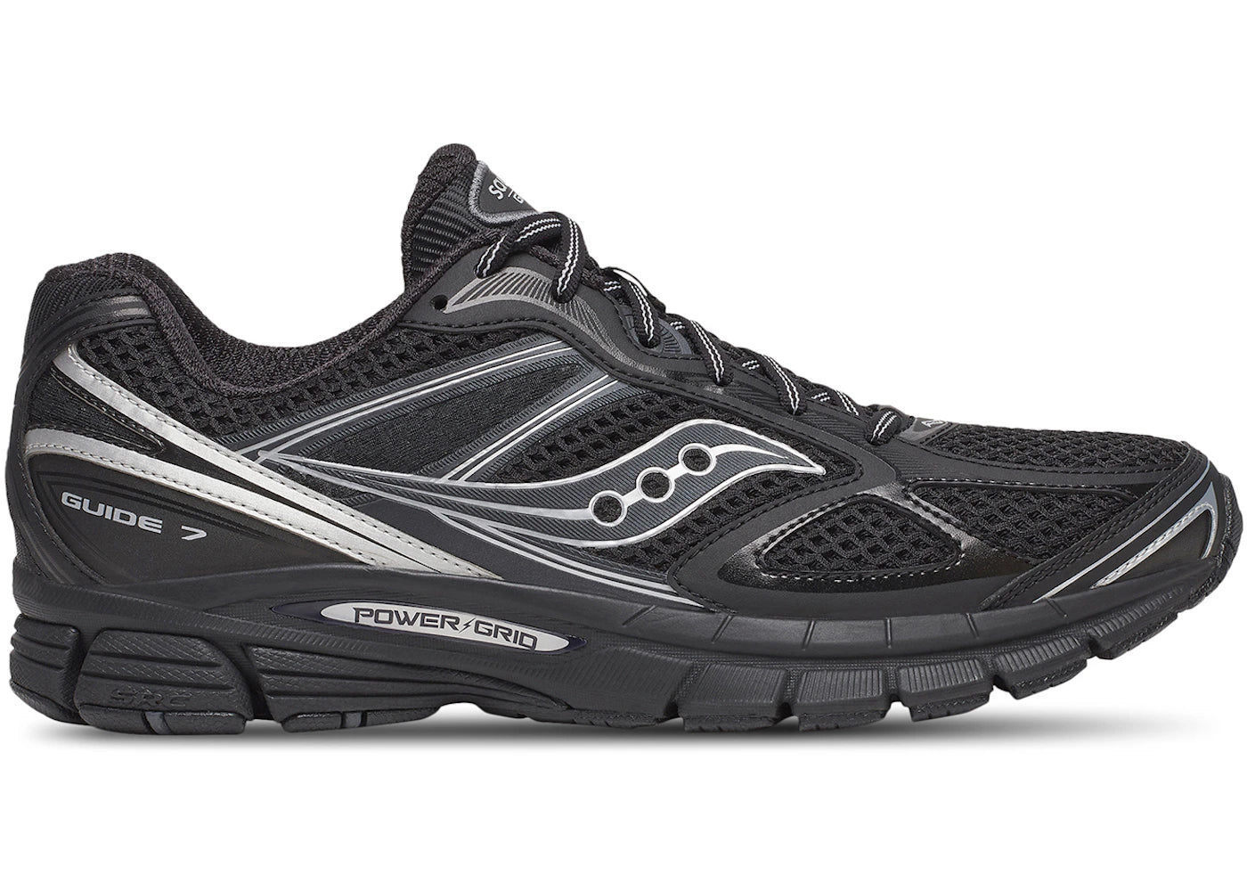Saucony ProGrid Guide 7 Black Silver - vue 360