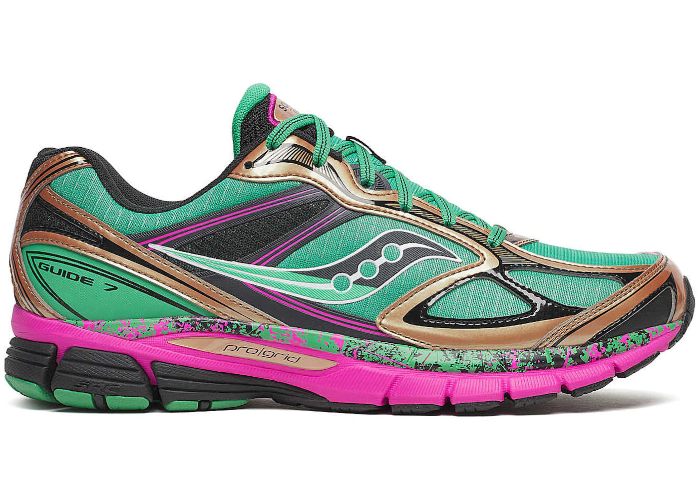 Saucony ProGrid Guide 7 Green Bronze - vue 360