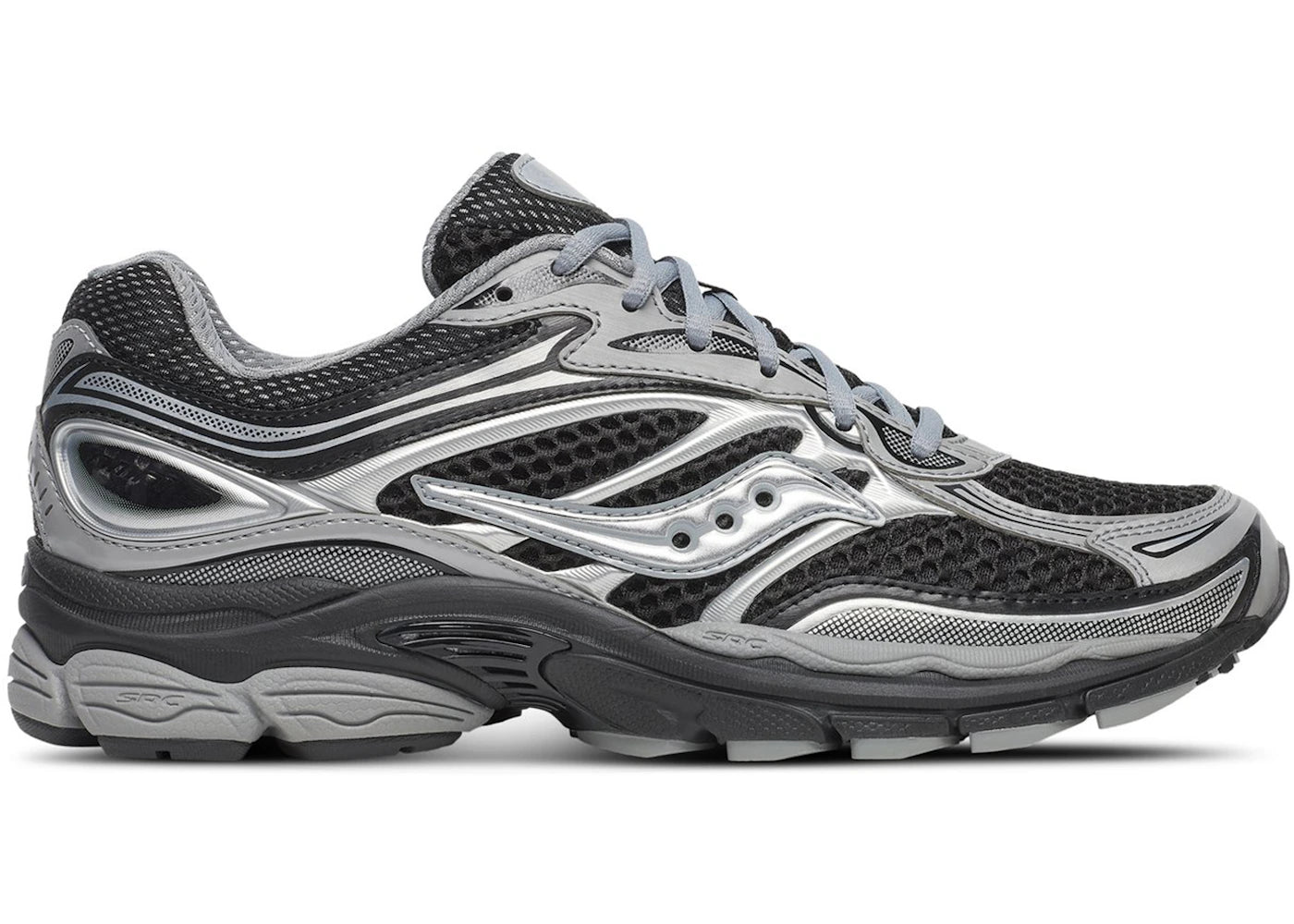 Saucony ProGrid Omni 9 Black Silver Grey - vue 360