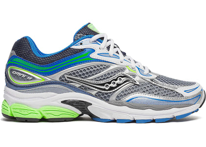 Saucony ProGrid Omni 9 Grey Slime Blue - authentic Saucony sneakers