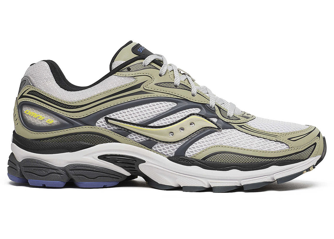 Saucony ProGrid Omni 9 Metallic White Gold - vue 360