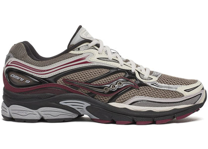 Saucony ProGrid Omni 9 Tomorrow, Meet Yesterday Pack Tan Maroon sneakers - authentic Saucony shoes