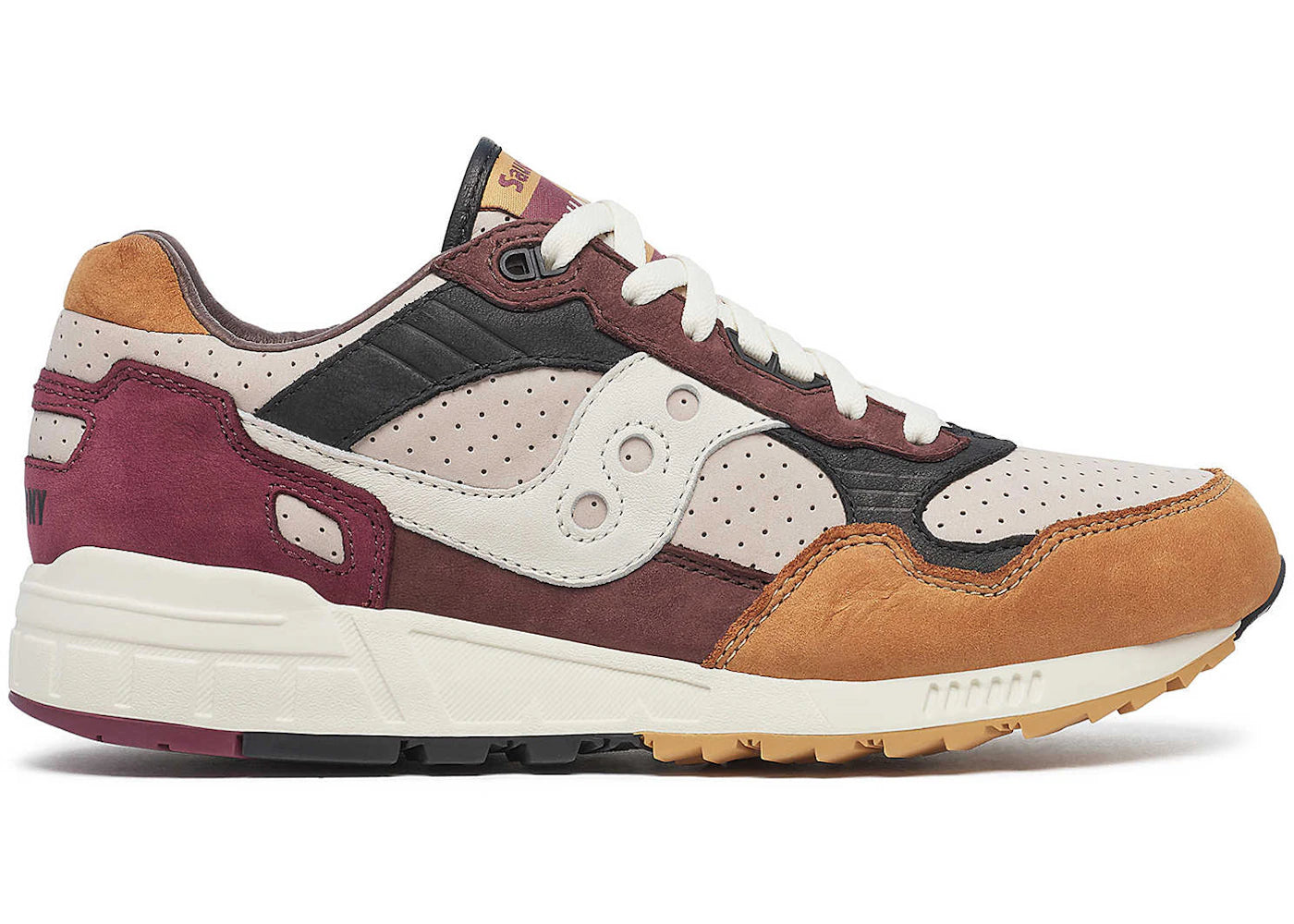 Saucony Shadow 5000 Premium Grey Multi Burgundy Workwear - vue 360