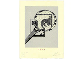 Shepard Fairey Obey Magnifying Glass Letterpress Print (SIgned, Edition of 350) - vue 360