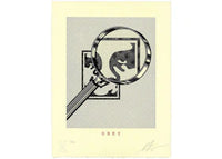 Shepard Fairey Obey Magnifying Glass Letterpress Print (SIgned, Edition of 350)