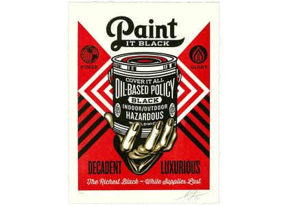 Shepard Fairey Paint it Black Letterpress (Positive-Propaganda Edition) Print (Signed, Edition of 275) - authentic Shepard...