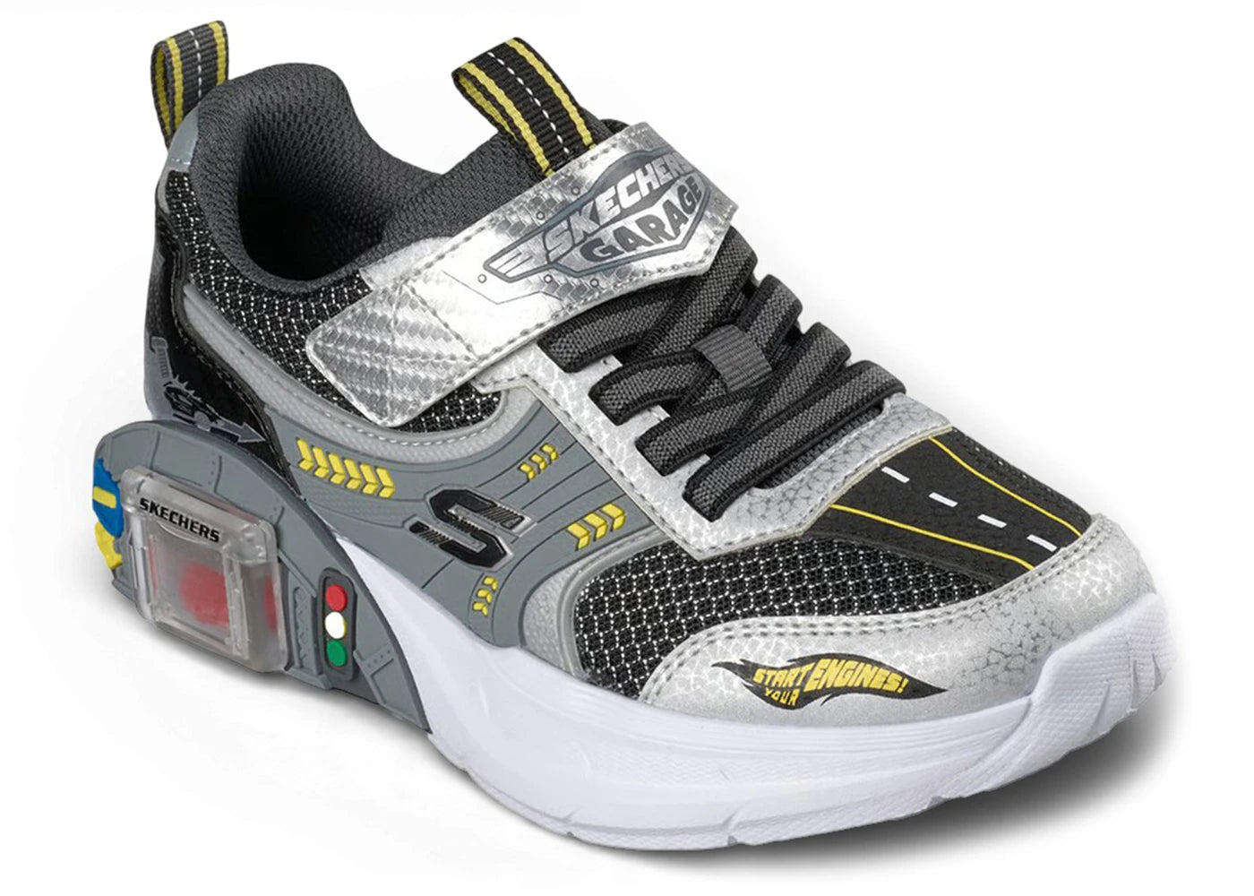 Skechers Garage Silver Black (PS) - vue 360