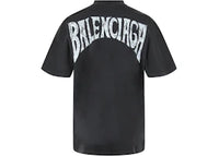 Balenciaga Hand Drawn T shirt Faded Black White