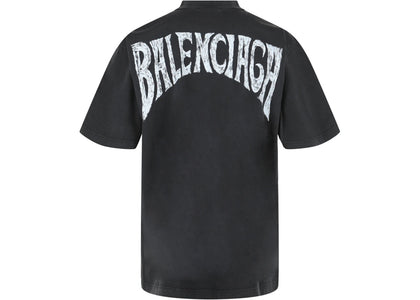 Balenciaga Hand Drawn T shirt Faded Black White - apparel view 2