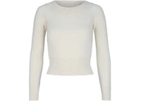 Alexander McQueen Off The Shoulder Cashmere Blend Sweater Ivory
