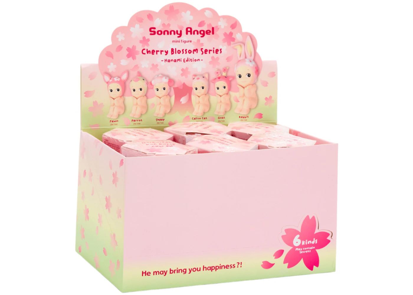 Sonny Angel Cherry Blossom Hanami Edition Versiegelter Karton (6 Blindboxen) - vue 360