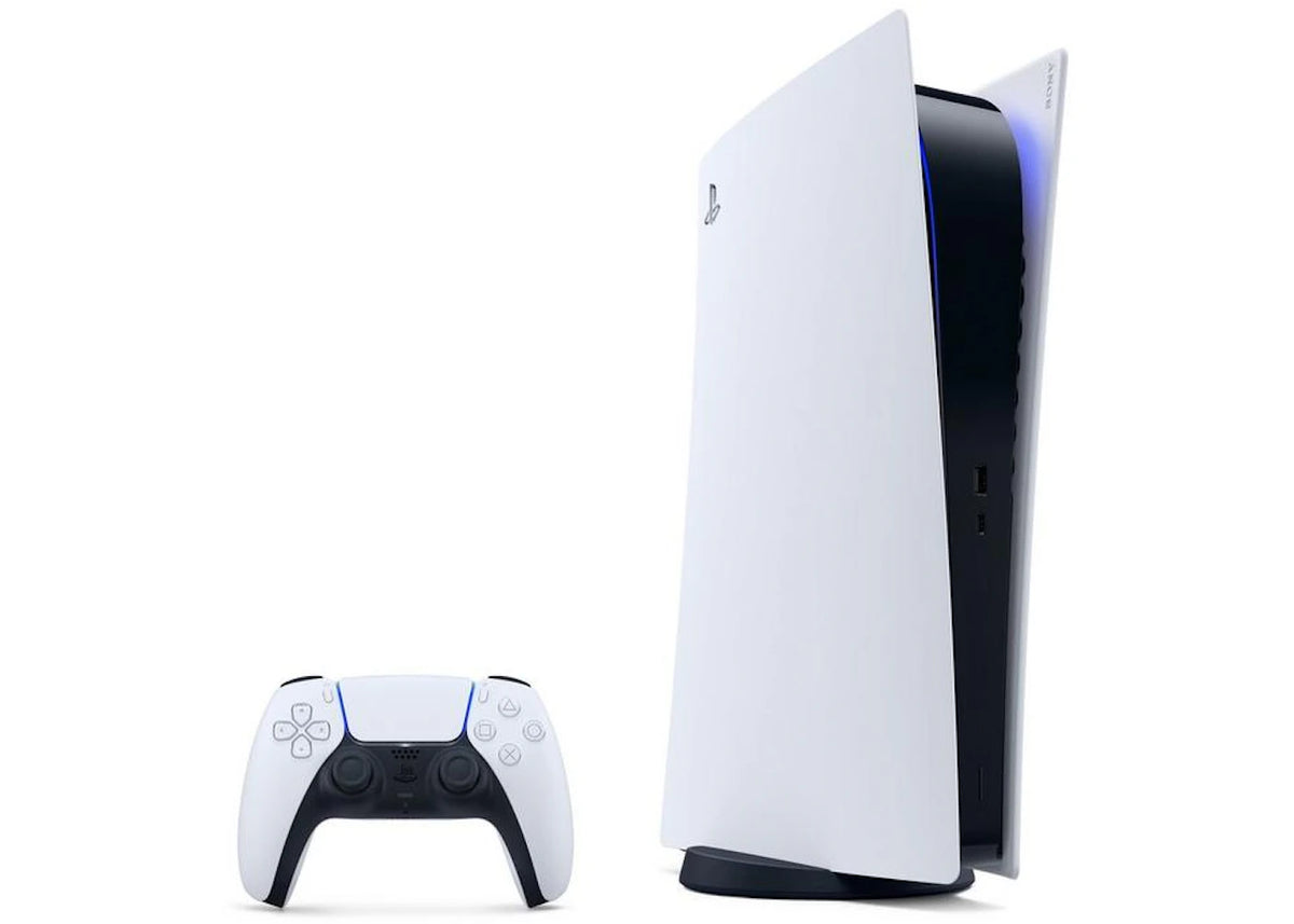 Sony PS5 PlayStation 5 (US Plug) Digital Edition Console 3005719 White - vue secondaire A