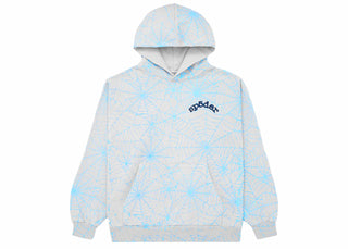 Sp5der AOP Web Hoodie Heather Grey - authentic Sp5der apparel