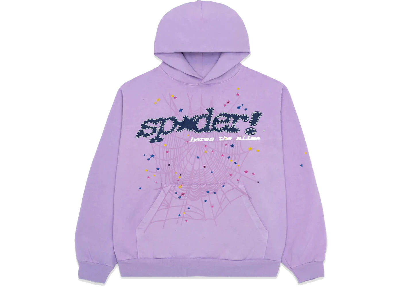 Sp5der Acai Hoodie Lila - vue 360