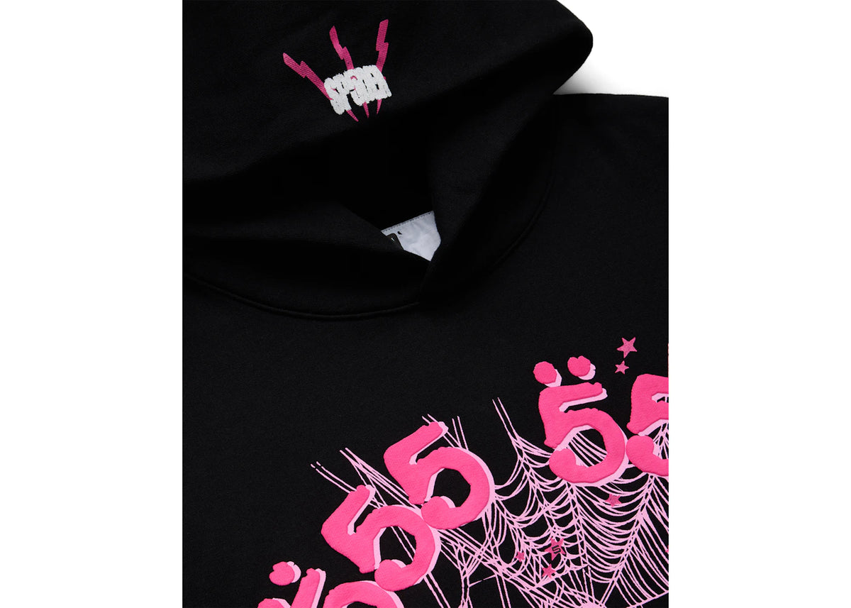 Sp5der Angel Number Hoodie Schwarz - vue secondaire A