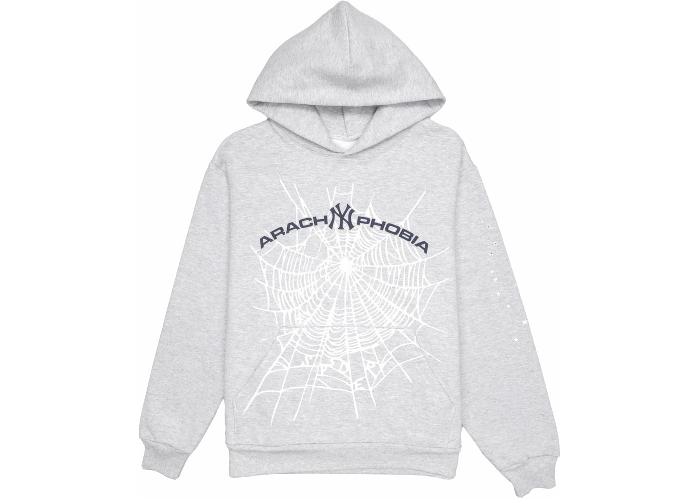Sp5der Arach NY Phobia Hoodie Ash Grey - vue secondaire A