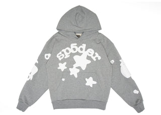 Sp5der Beluga Hoodie Dark Grey Heather - authentic Sp5der apparel
