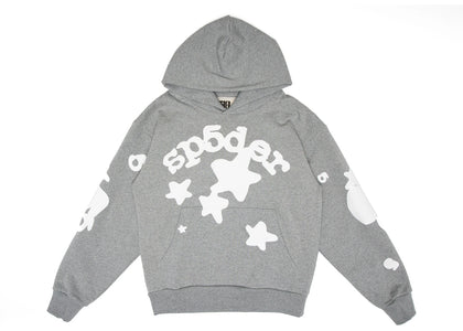 Sp5der Beluga Hoodie Dunkelgrau meliert