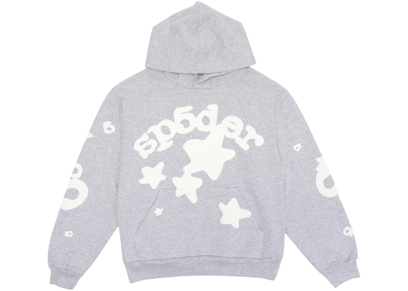Sp5der Beluga Hoodie Heather Grey - vue 360