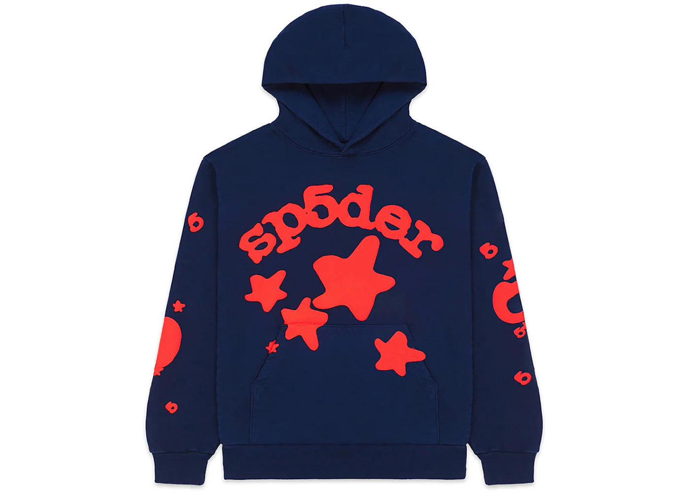Sp5der Beluga Hoodie Marineblau - vue 360