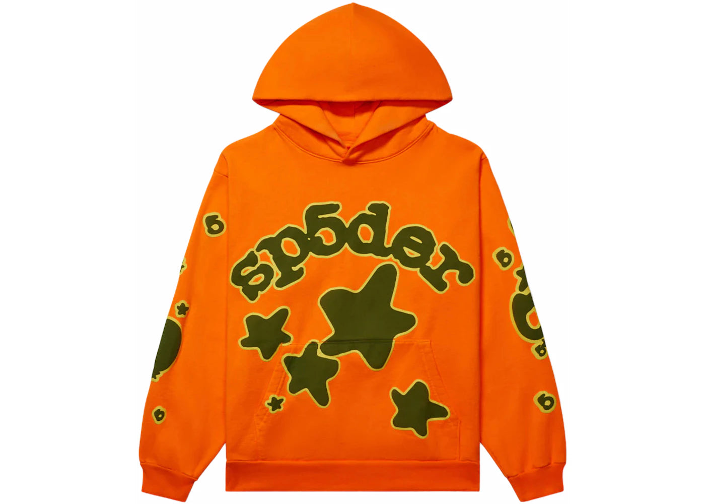 Sp5der Beluga Hoodie Orange - vue 360