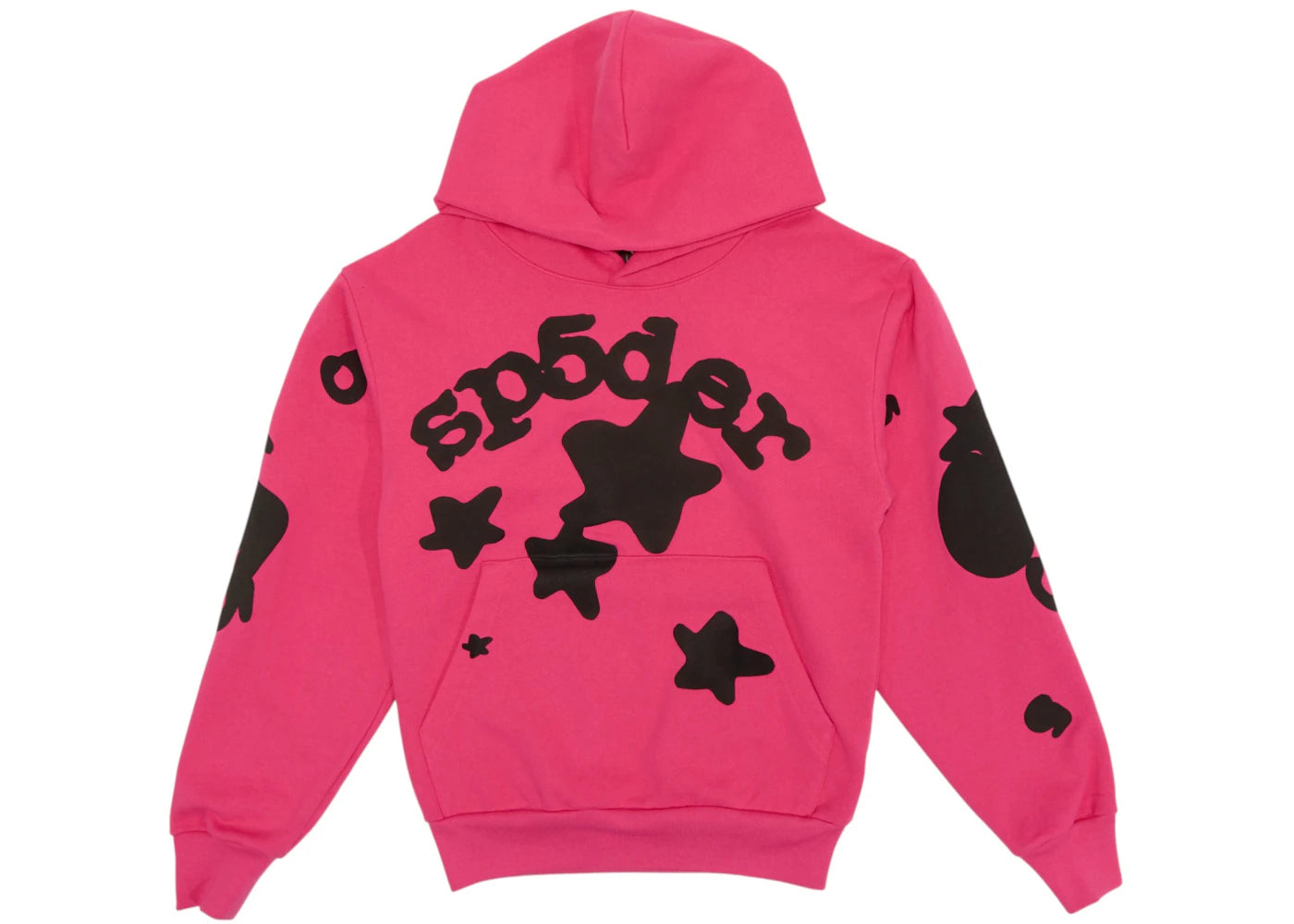 Sp5der Beluga Hoodie Pink - vue 360