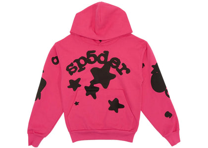 Sp5der Beluga Hoodie Pink - authentic Sp5der apparel