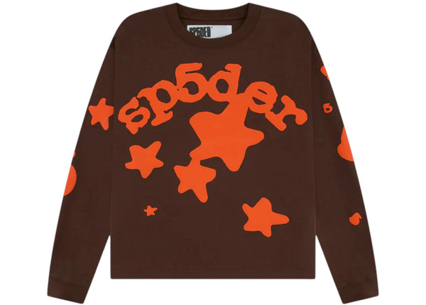 Sp5der Beluga L/S HW Tee Braun