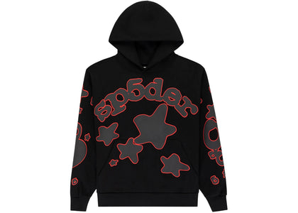 Sp5der Beluga Outline Hoodie Schwarz