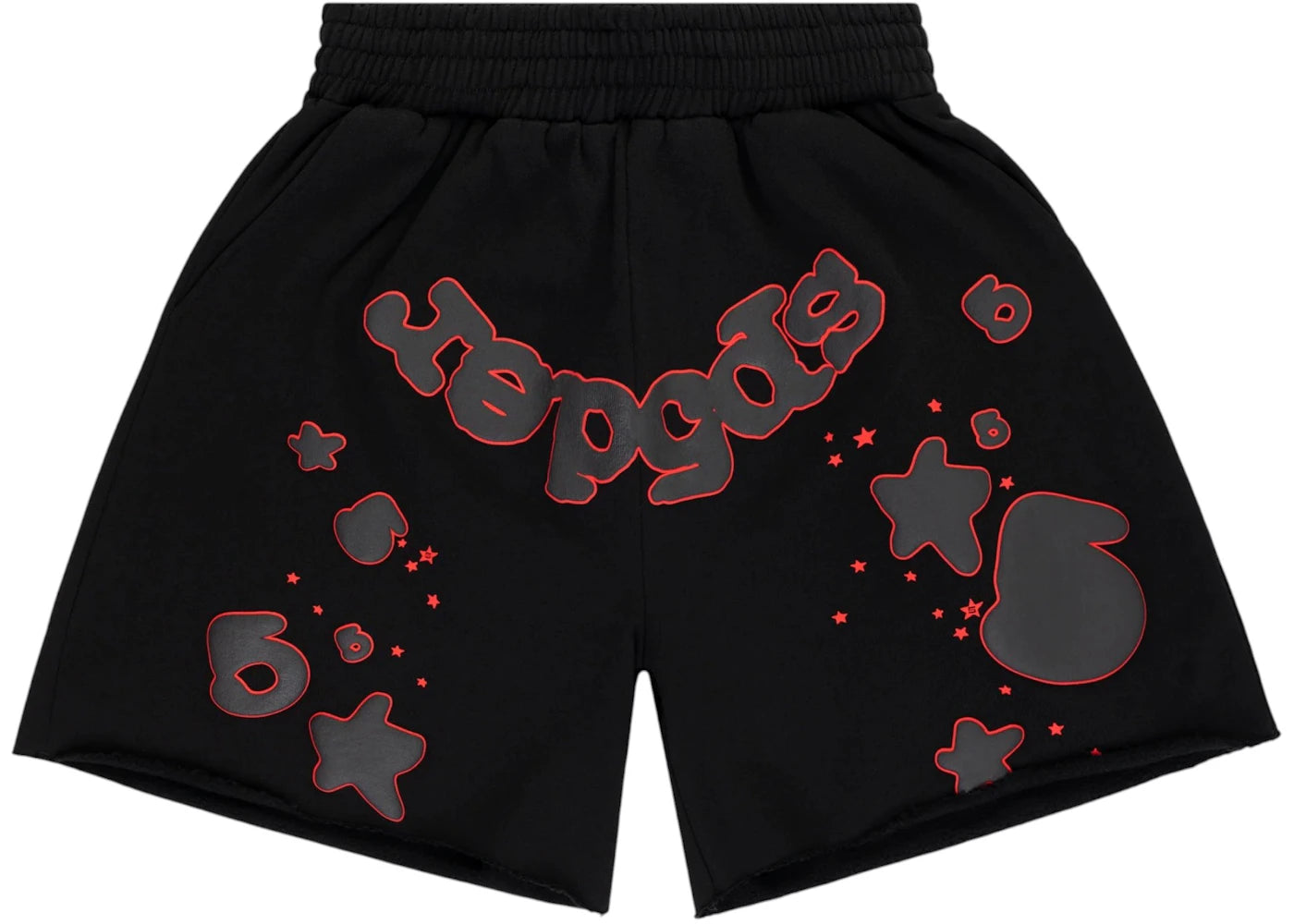 Sp5der Beluga Outline Sweatshort Black - vue secondaire A