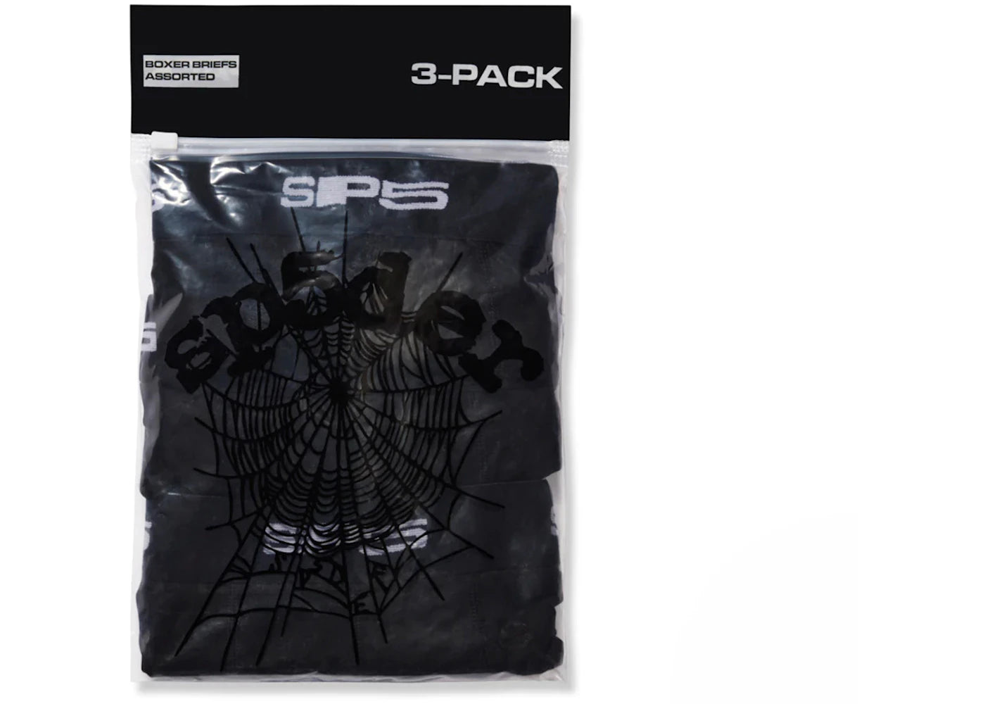 Sp5der Boxer Briefs (3er-Pack) Schwarz - vue 360