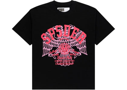 Sp5der Cross Country Slub T-Shirt Schwarz