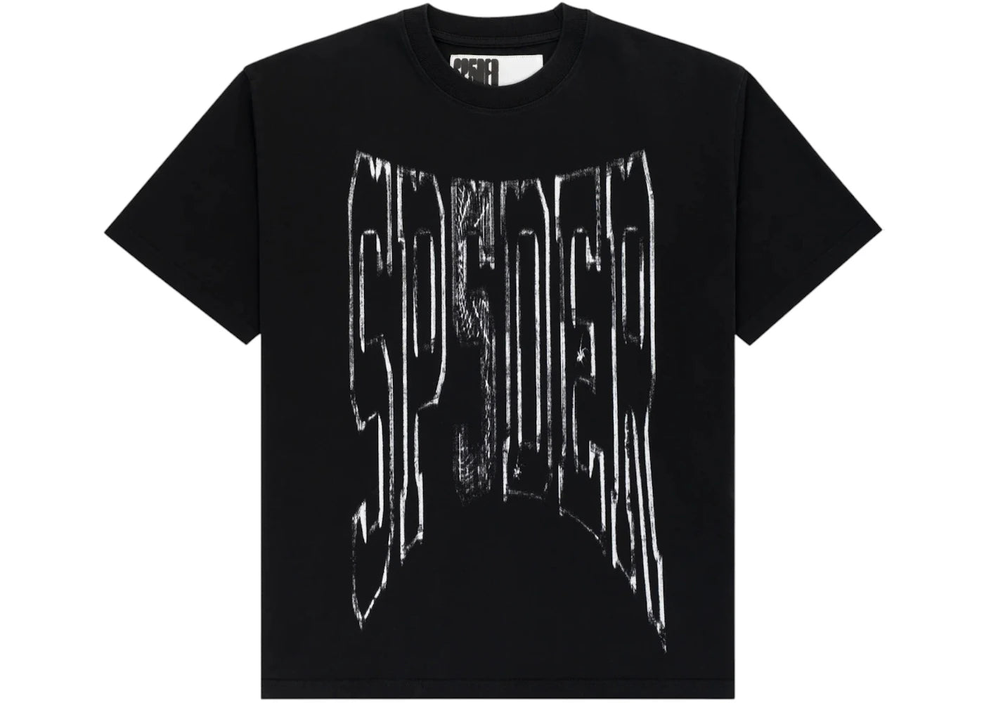 Sp5der Diffused Collegiate Tee Black - vue 360