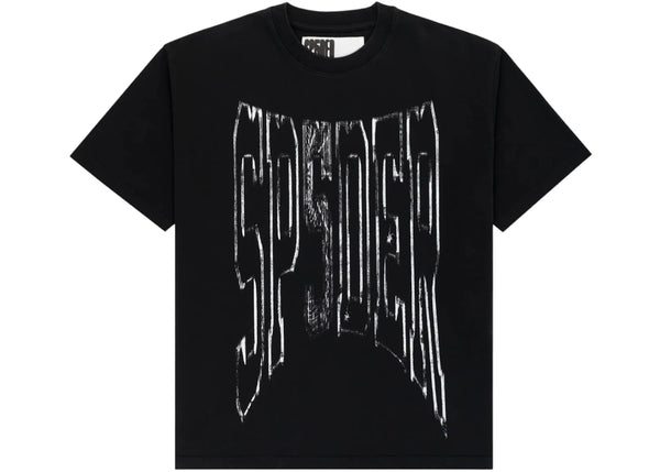 Sp5der Diffused Collegiate T-Shirt Schwarz
