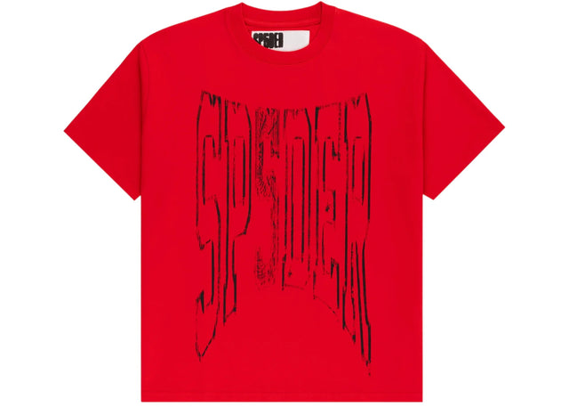 Sp5der Diffused Collegiate Tee Red