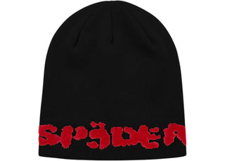 Sp5der Fuzzy Logo Mohair Beanie Black - authentic Sp5der product