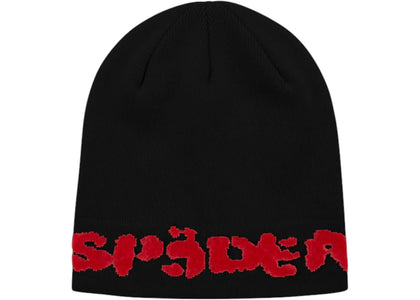 Sp5der Fuzzy Logo Mohair Beanie Schwarz