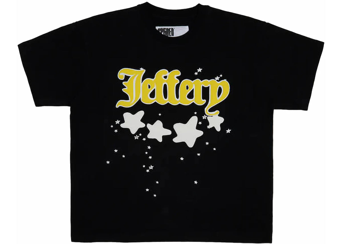 Sp5der Jeffery Heavyweight Tee Black - vue 360
