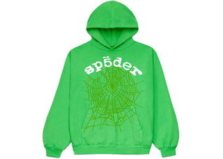 Sp5der Legacy Hoodie Green - apparel view 2